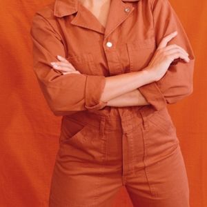 Big Bud Press long sleeve jumpsuit size S orange